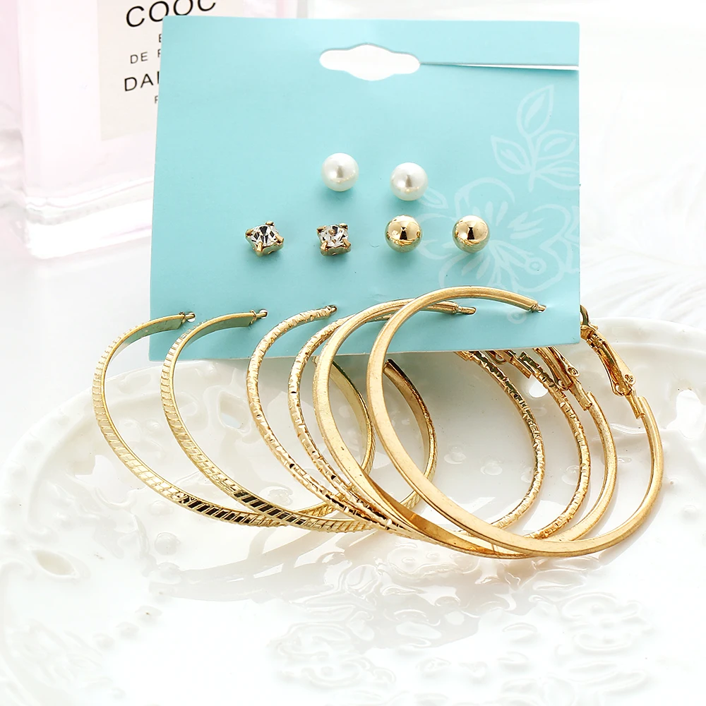 Серьги манжеты женские в винтажном стиле кольца панк с кристаллами вечерние