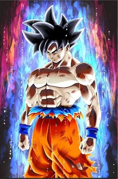 Yellow Goku 5D DIY Алмазная картина полный квадратный/круглый Алмаз Вышивка Жемчуг дракона картины из стразов Мозаика Декор комнаты FG974 - Color: Yellow