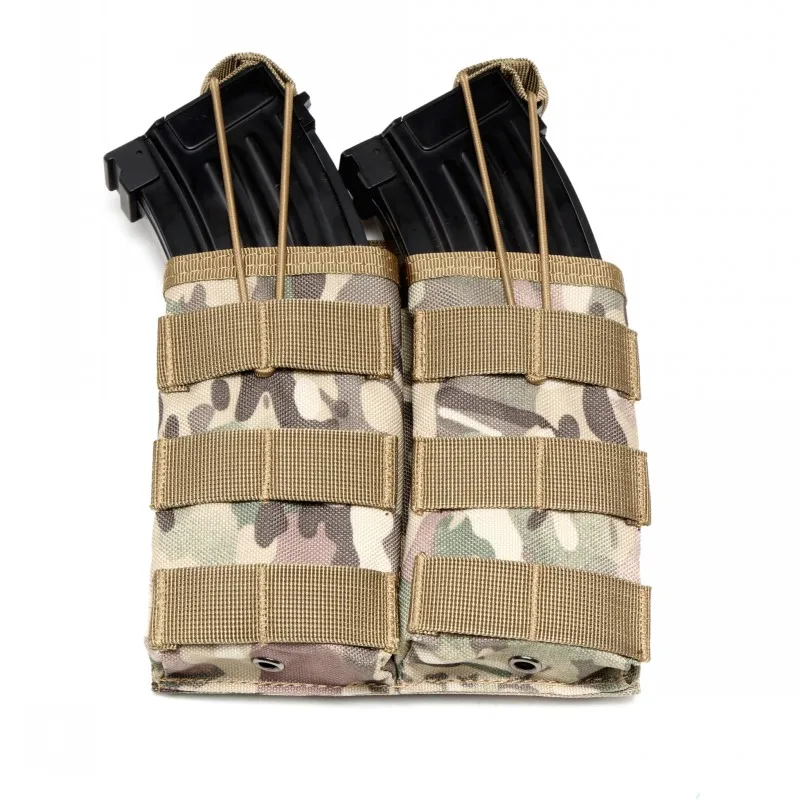 CQC Molle система 1000D нейлон двойной открытый Топ M4 подсумок для подсумок страйкбол тактический АК AR M4 AR15 винтовка пистолет маг мешок - Цвет: MC