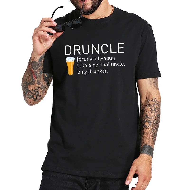 Футболка Druncle забавная футболка с надписью «disunge», футболка Camiseta, хлопок, футболка с короткими рукавами для пива, европейский размер