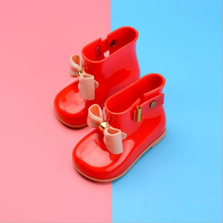 Водонепроницаемый kidsspring на осень для маленьких девочек резиновые сапоги теплые