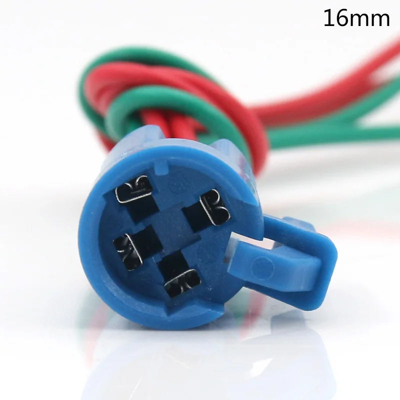 

16 mm metal button switch special large current connector base switch accessories line 20 cm long.