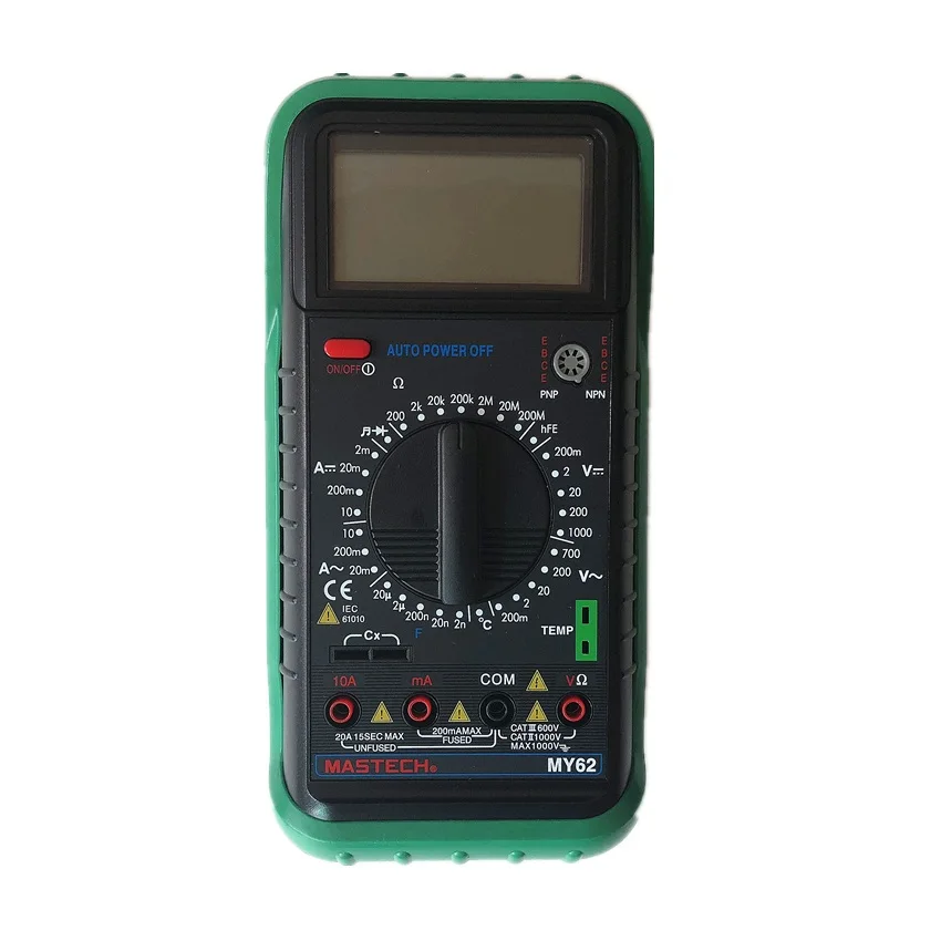 MASTECH MY62 Ручной цифровой мультиметр DMM с термоемкостью и тестовыми измерителями