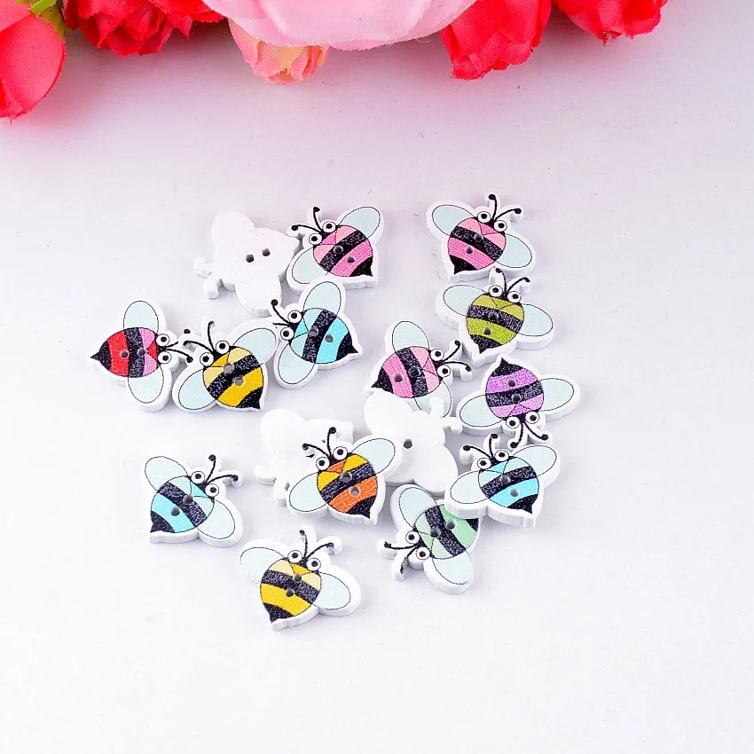 Бесплатная доставка розничная продажа 10 шт. смешанные 2 отверстия Мультяшные