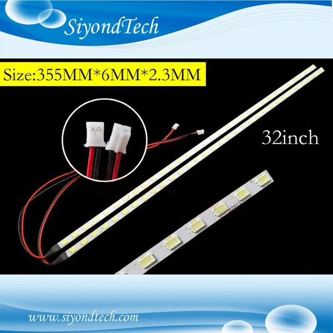 

Free Shipping! 10PCS/Set 32inch 355MM*3.8MM*2MM LED Backlight Strip Update LCD CCFL to LED Screen for TV
