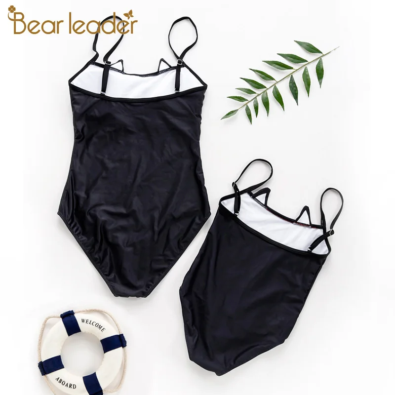 Bear Leader, женское сексуальное бикини, для девочек, с котом, семейный купальник, детский купальник, для мамы и дочки, Пляжное бикини, детские купальные костюмы