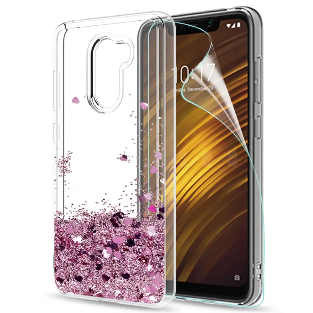 POCOPHONE F1 чехол светлый блестящий для xiao динамический песок Bling Star раскладной