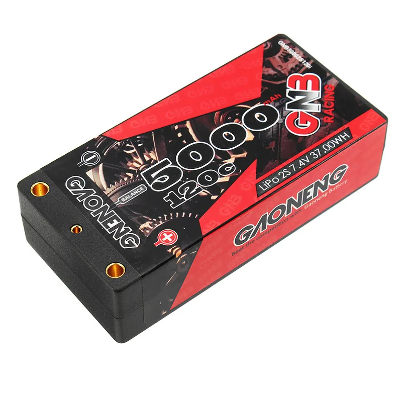 Аккумуляторная батарея Lipo Gaoneng 7 4 V 5000mAh 2S2P 120C 37.5WH для 1/10 RC автомобиля|lipo battery|7.4v
