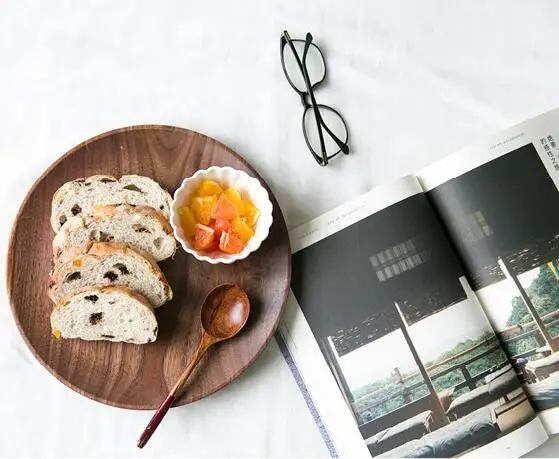 Натурального дерева пластины блюда корзина с фруктами орех тарелки наборы