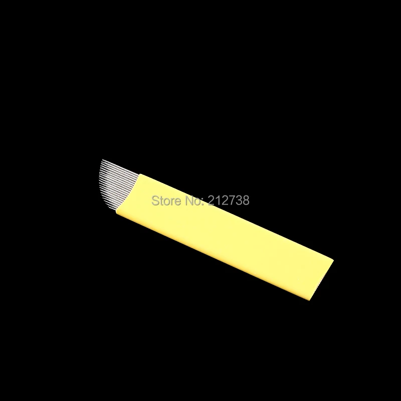 Иглы для перманентного макияжа бровей 0 2 мм 50 шт. 21Pin ручные татуировки лезвия 3D