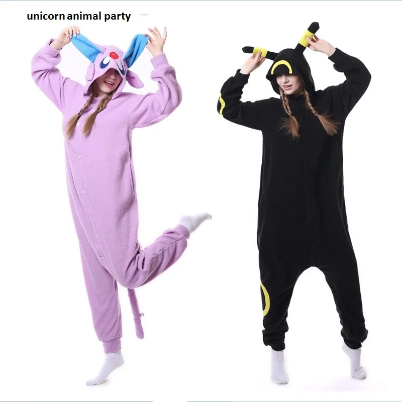 

Kigurumi Cosplay Adult Anime Cartoon animal conjoined Costume Black Umbreon Pajamas Party Female Male