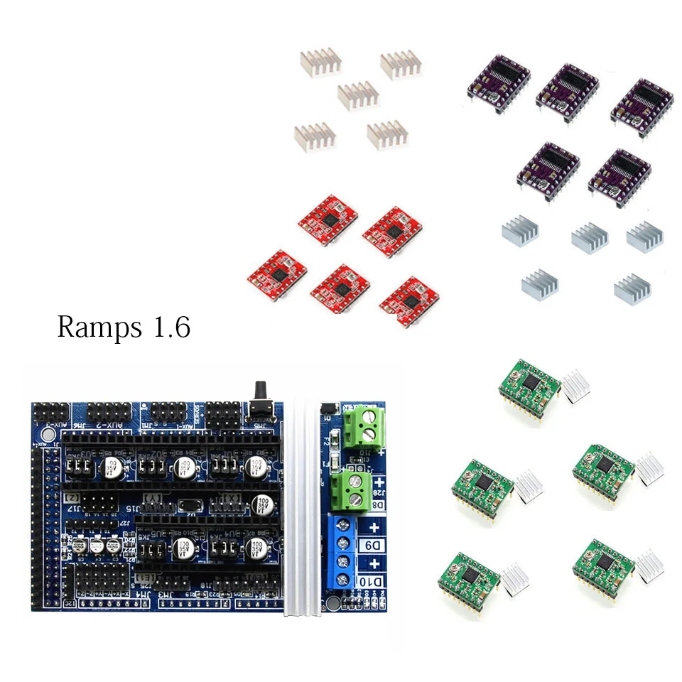 3D принтер Ramps 1 4 5 6 плата управления A4988 DRV8825|Детали и аксессуары для 3D-принтеров| |