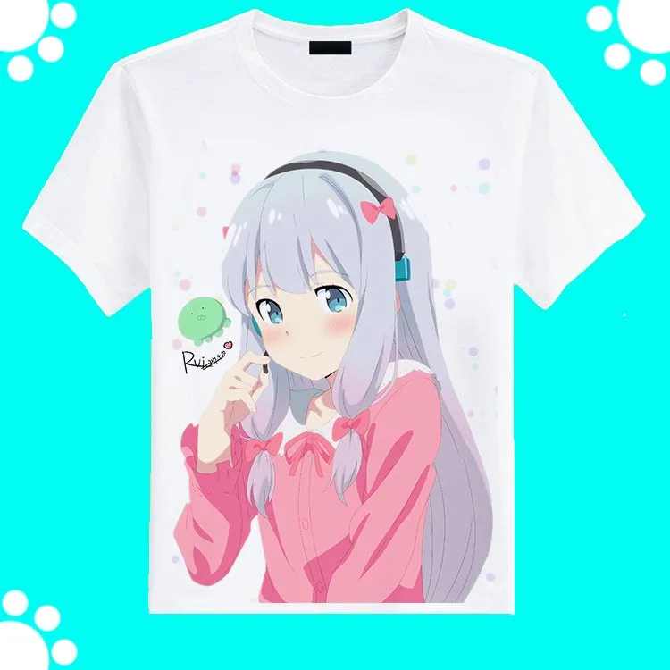 New Anime Eromanga Sensei Sagiri Izumi Cosplay t-shirt summer men tops | Мужская одежда
