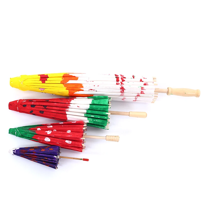 5 Size White Paper Parasol Wedding Party Photography Prop Umbrella 20cm/84cm Solid Color Perfect for DIY Painting material | Дом и сад