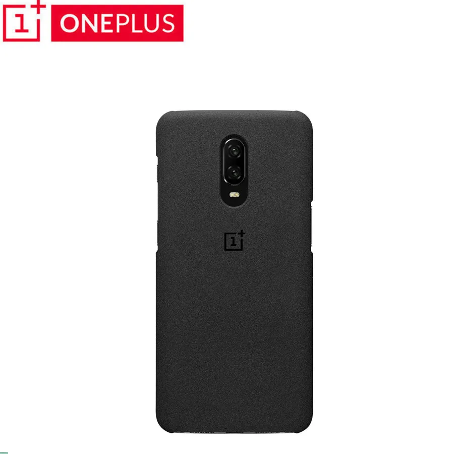 Официальный чехол для Oneplus 6 T, чехол на заказ, силиконовый песчаник, нейлон, карбон, кожаный чехол-бампер с откидной крышкой - Цвет: Sandstone