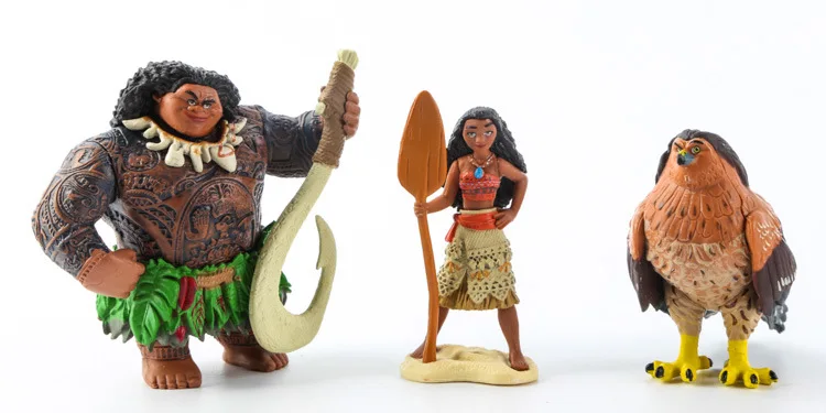 Модель 2016 года игрушки из м/ф Моана Мини куклы ПВХ для детей подарок|movies toys|figure pvcpvc