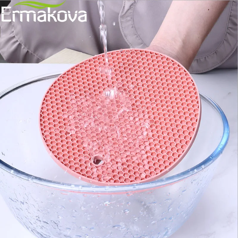 ERMAKOVA Нескользящая силиконовая матовая подставка жаростойкий чашка Мат чайник