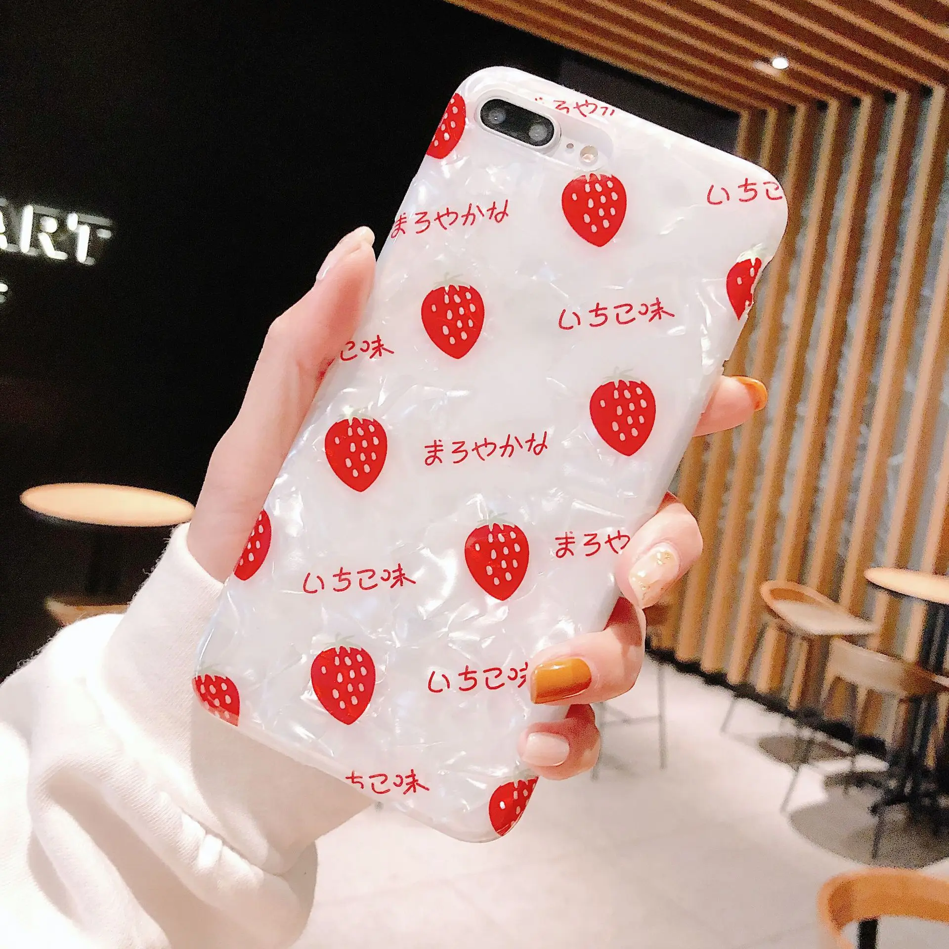 Кавайный японский клубничный чехол для телефона iPhone 7 Puls 6 6S 8 X XS XR Xsmax s Мягкий