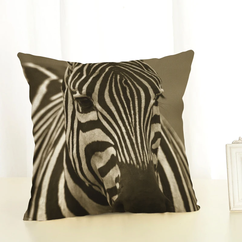 Новая наволочка для домашнего декора Зебра чехол подушки из льна стул диван