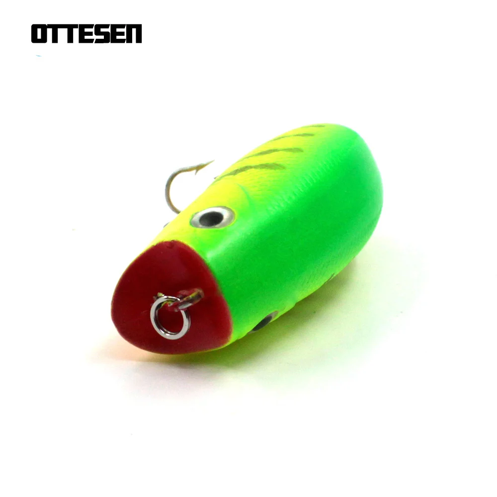 OTTESEN 1 шт./лот 58 мм 10 5 г Поппер рыболовная приманка пластиковая жесткая 3D лазер
