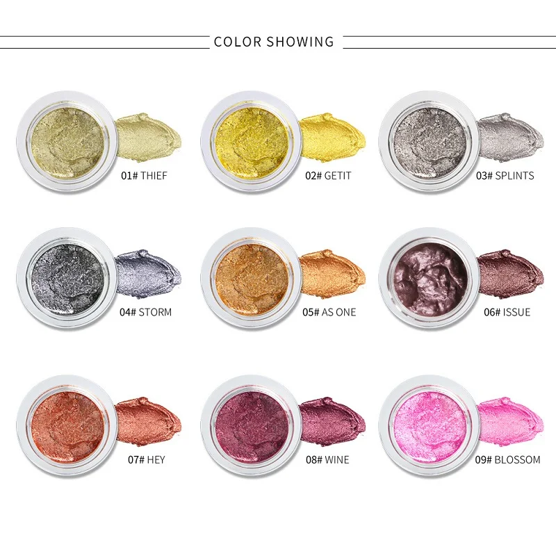 25 цветов желе тени для век Гель Крем Осветляющий высокий свет мокрой Блеск паста