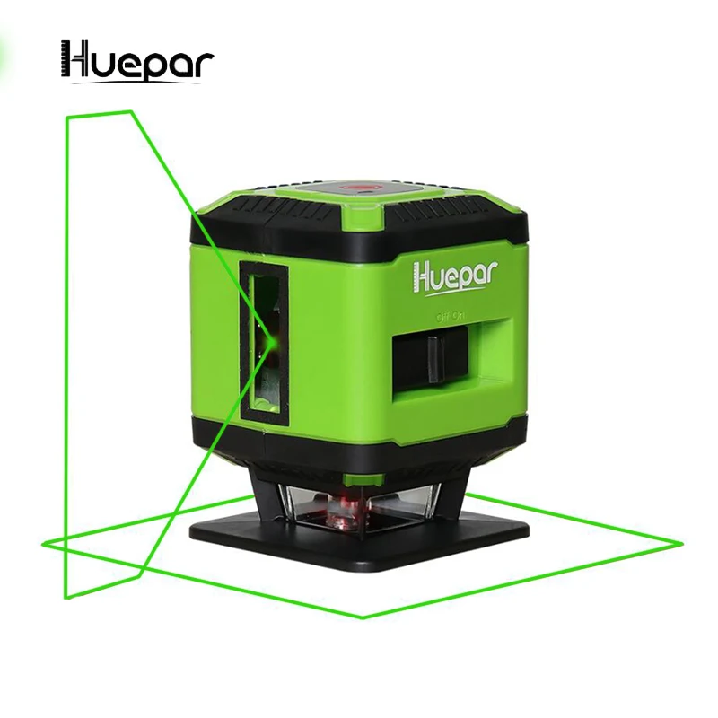 Лазерный уровень Huepar 5 линий 360 градусов самонивелирующийся портативный мини