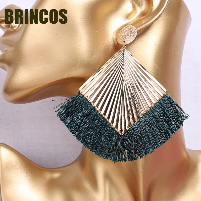 Женские серьги с кисточками в Корейском стиле большие длинные винтажные