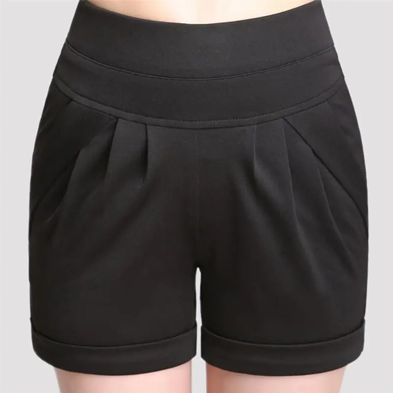 Плюс Размеры 4xl летние Повседневное Высокая Талия Для женщин Шорты для 7 цветов