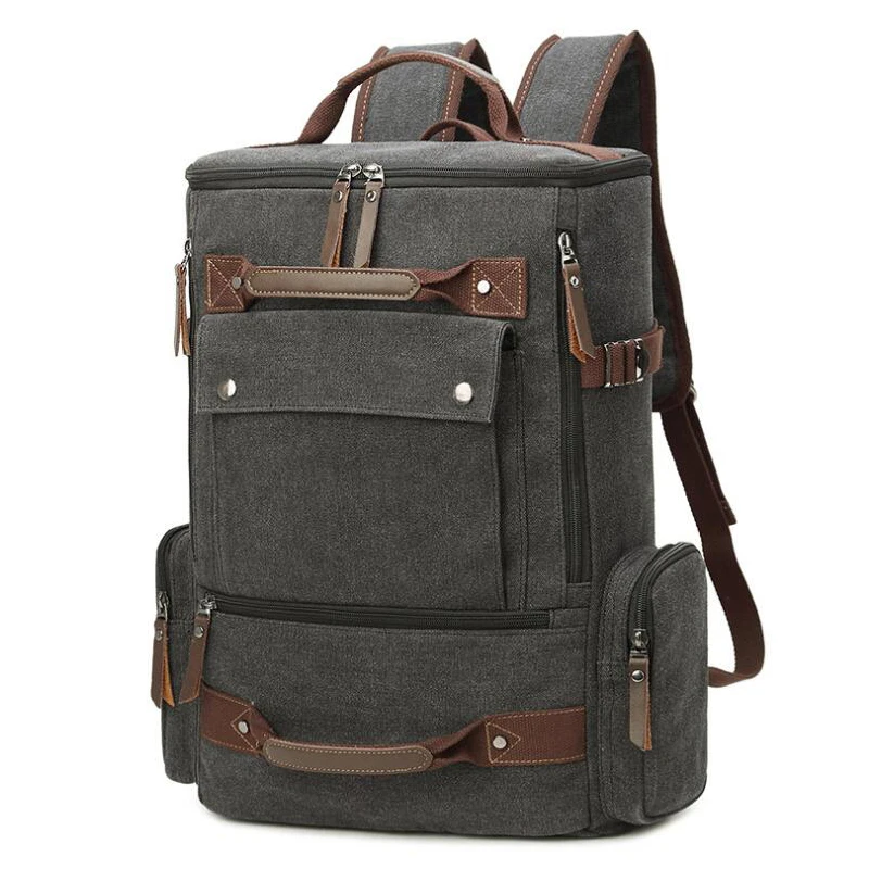 

Men's Casual Canvas laptop Backpack Travel Backpack School Bag mochila masculina back pack rugzak rucksack High Quality for men