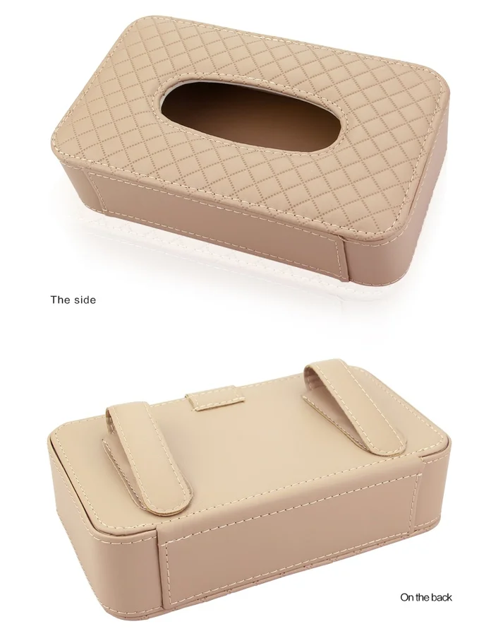 Новинка 2019 автомобильный кожаный держатель для салфеток подвесной бумажный