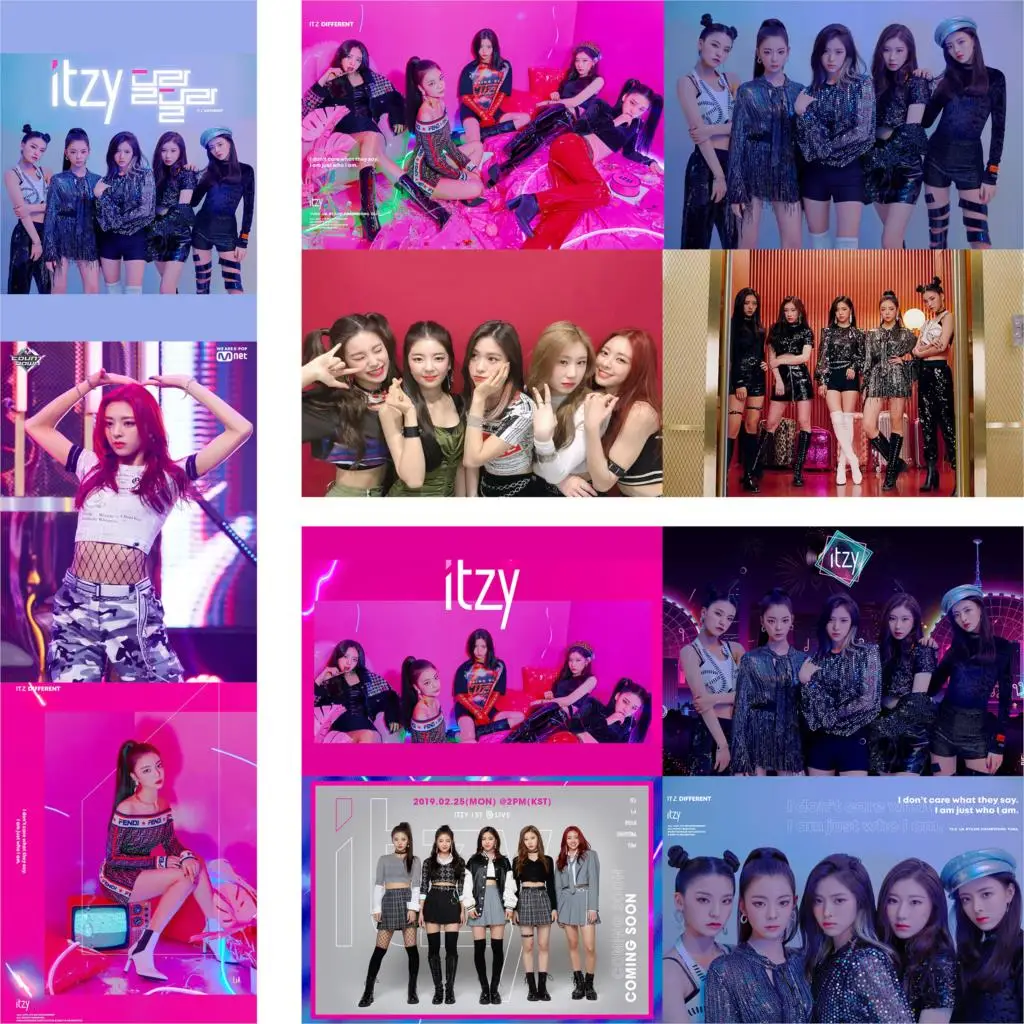 ITZY Kpop постеры корейские певицы глянцевая бумага печать четкое изображение яркий