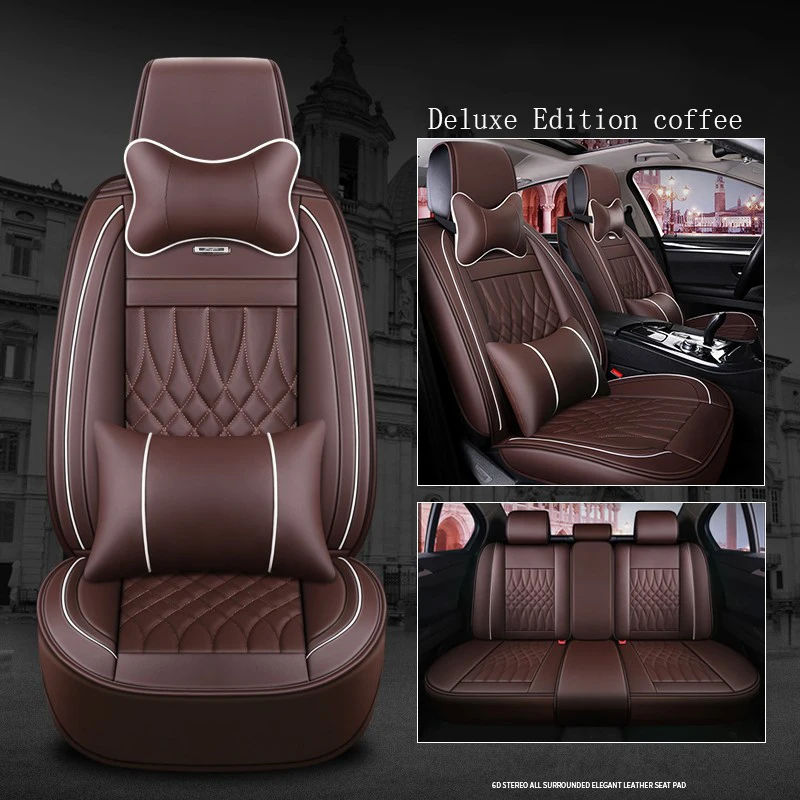 

WLMWL Universal Leather Car seat cover for Jeep all models Grand Cherokee renegade compass Commander Cherokee car styling