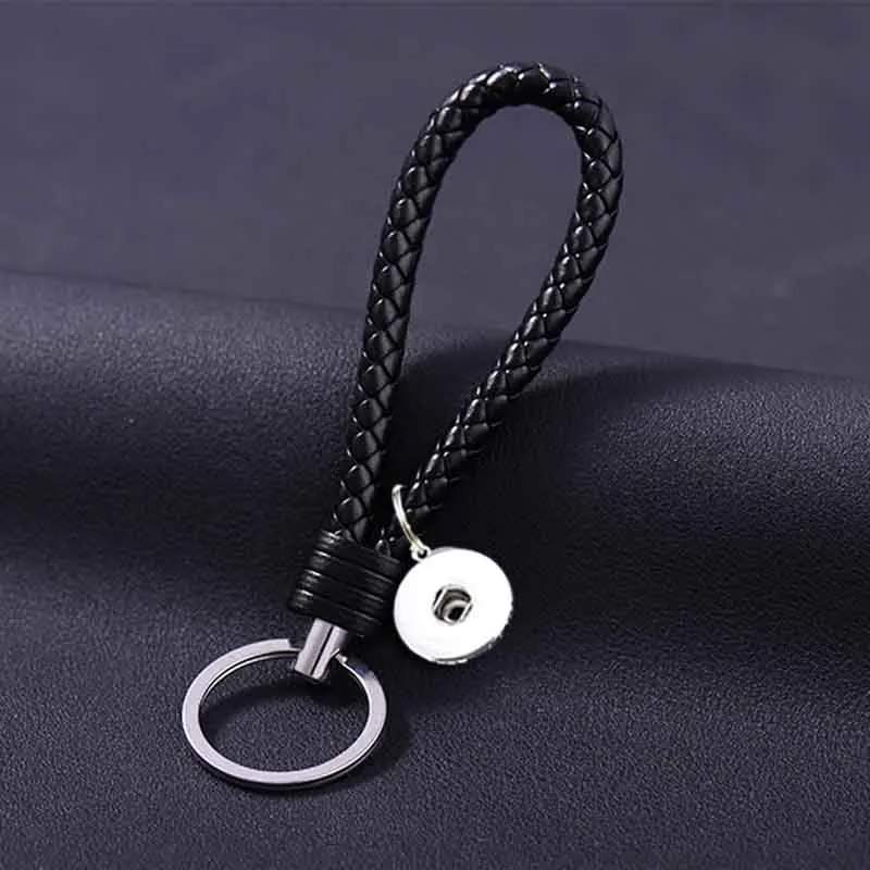 Новые популярные 025 модные плетеные брелки из искусственной кожи 18 мм кнопки