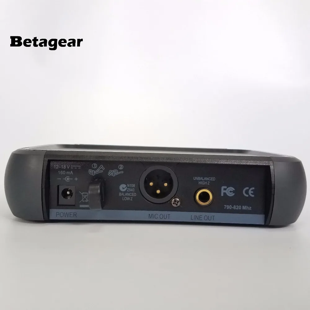 Betagear PXG24 58A одноканальный УВЧ вокальный беспроводной микрофон для караоке системы/Малый сценический ручной+ нагрудный+ гарнитура микрофон