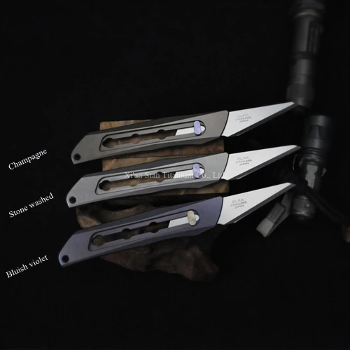 Titanium TC4 EDC мм скользящий инструментальный нож Длинный 110 резак цельный 10 толстый