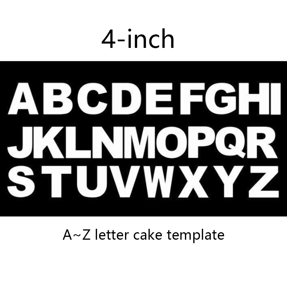 4inch 1 комплект ПЭТ Алфавит формы для торта шоколадные кондитерские украшения формы пищевой формы для DIY торта на день рождения Печенье с мастикой инструменты для украшения - Цвет: 4inch