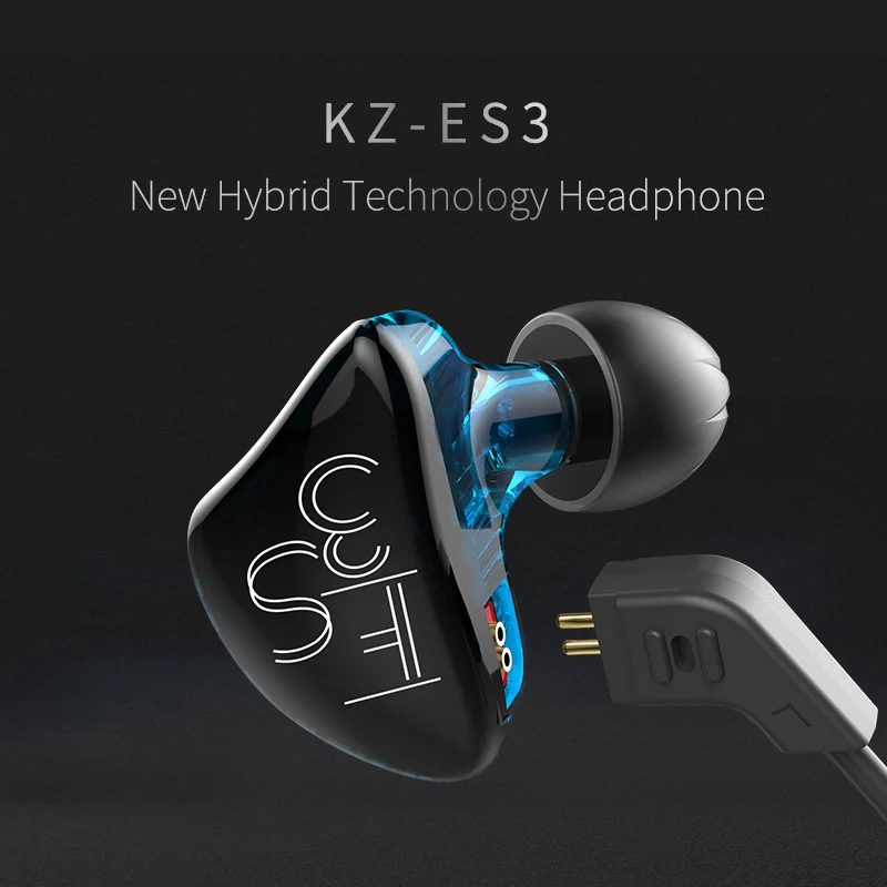 Гибридные динамические и сбалансированные наушники KZ ES3 DD + BA Hi-Fi стерео