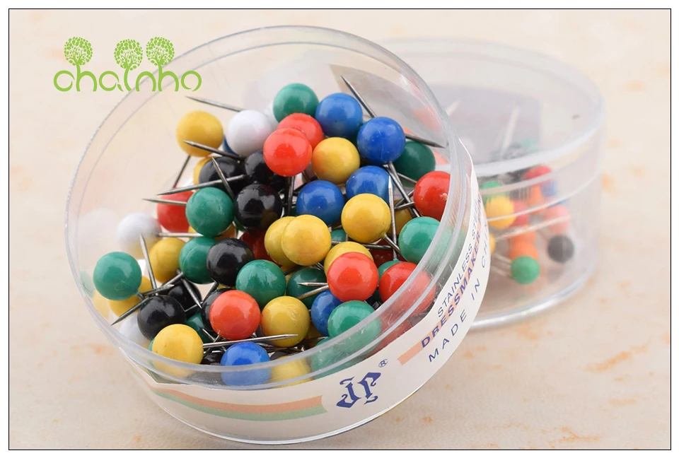 Chainho, 2 коробки/упаковка, круглые формы, два размера, цветные, локализация прямые булавки для квилтинга и шитья рукоделие и швейные булавки, ND006