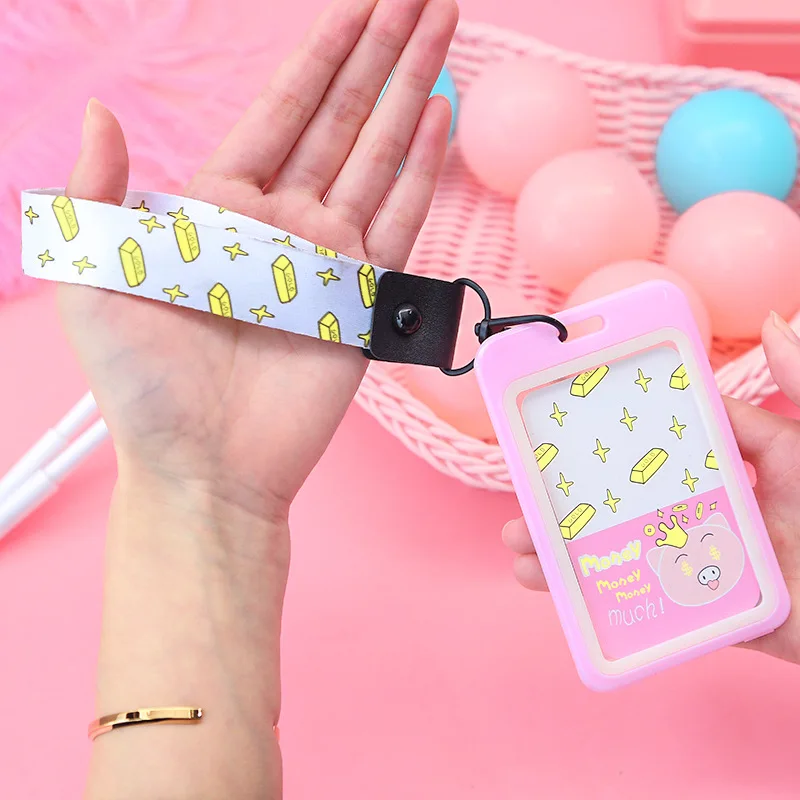 Мягкий держатель для карт из ПВХ с рисунком женщин девушек студентов автобусов