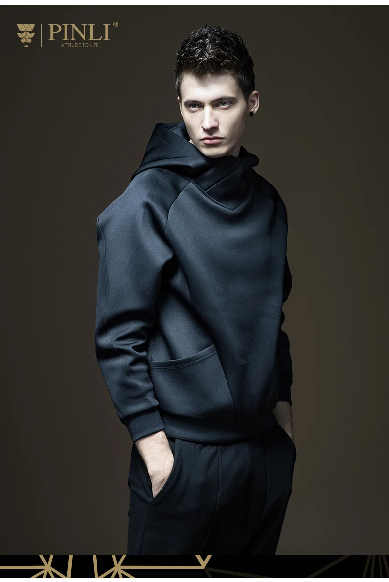 Moletom Moleton Masculino Топ ацетат полный сплошной Pinli продукт Сделано Простой чистый цвет мужской хан издание пальто осень B173509376
