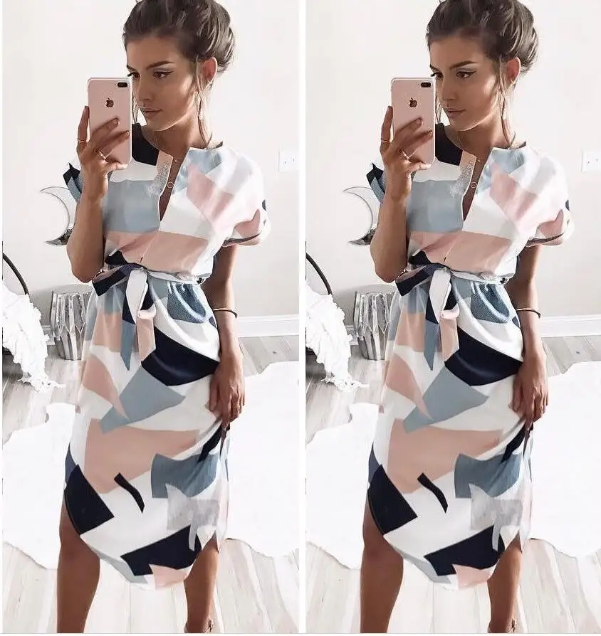 2017 Высокое качество Летний стиль женские элегантные Винтаж печатных обаятельная