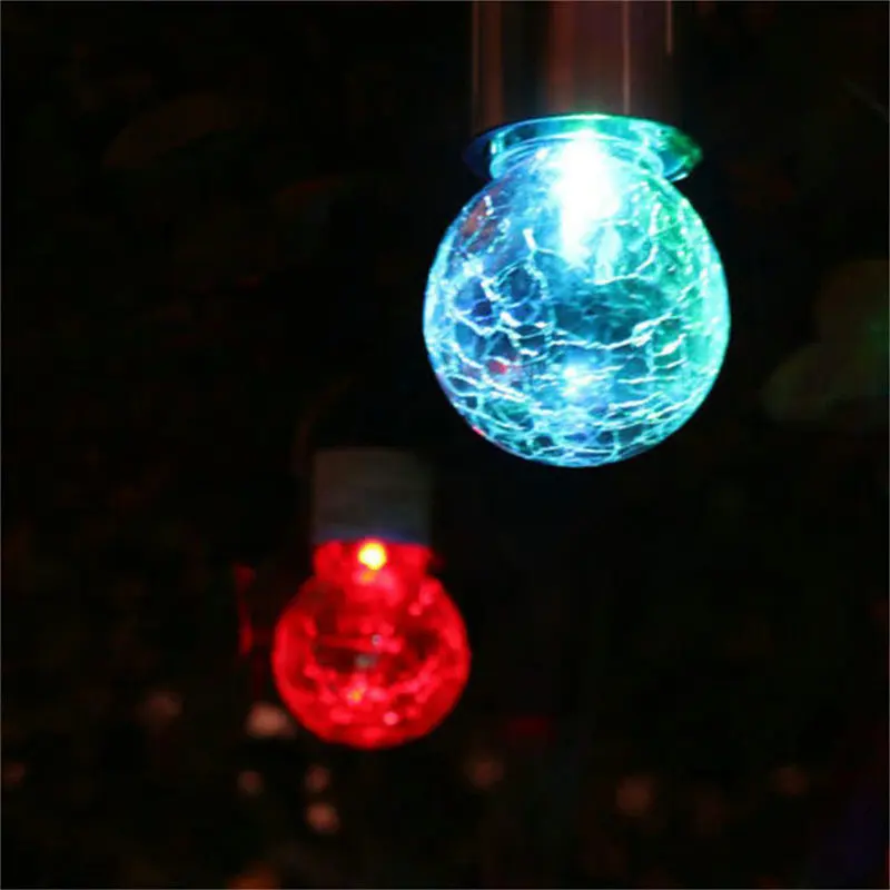 4 шт./лот Открытый Солнечный подвесная Светодиодная лампа хрустальный стеклянный