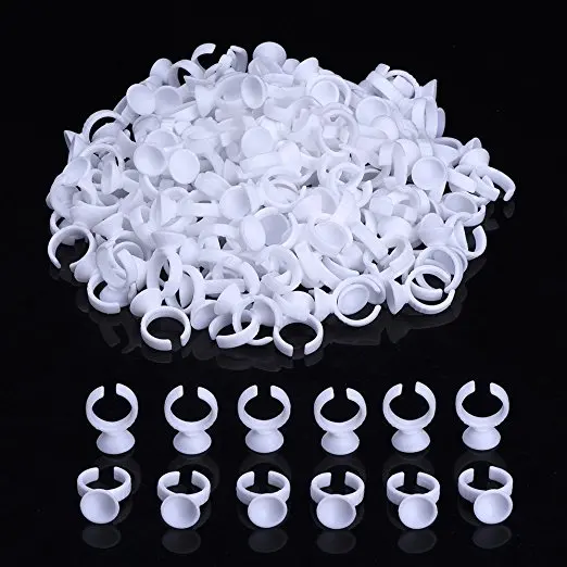 Кольца для макияжа держатель клея татуировки одноразовые пластиковые кольца