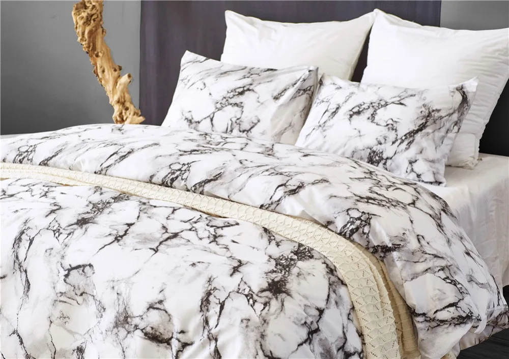 Bedding Set Comfortable Flowers Polished Printing Bed Sheet Duvet Cover Pillowcase Simple Style Wool Polyester XHS0109 | Дом и сад