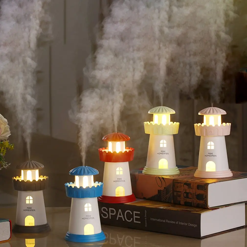 150 мл лампа увлажнитель воздуха Lighthouse USB Led воздушный диффузор очиститель распылитель башня эфирное масло диффузор для дома аромалампа