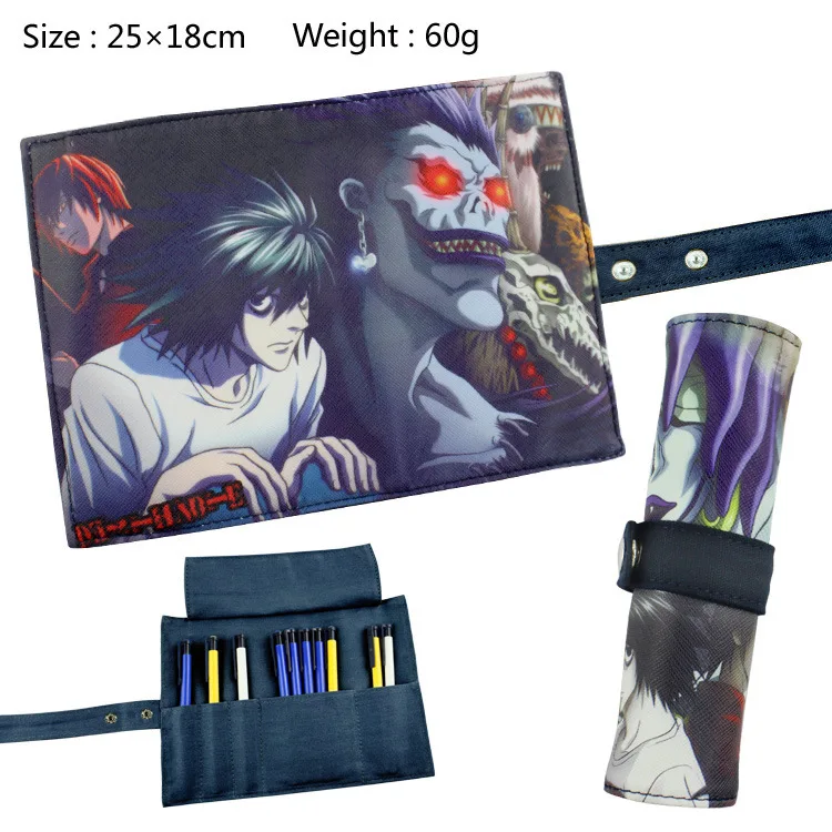 Death Note Canvas Roll Up Pencil Bag Anime Case Kids Boy Gift Stationery School Supplies | Bags