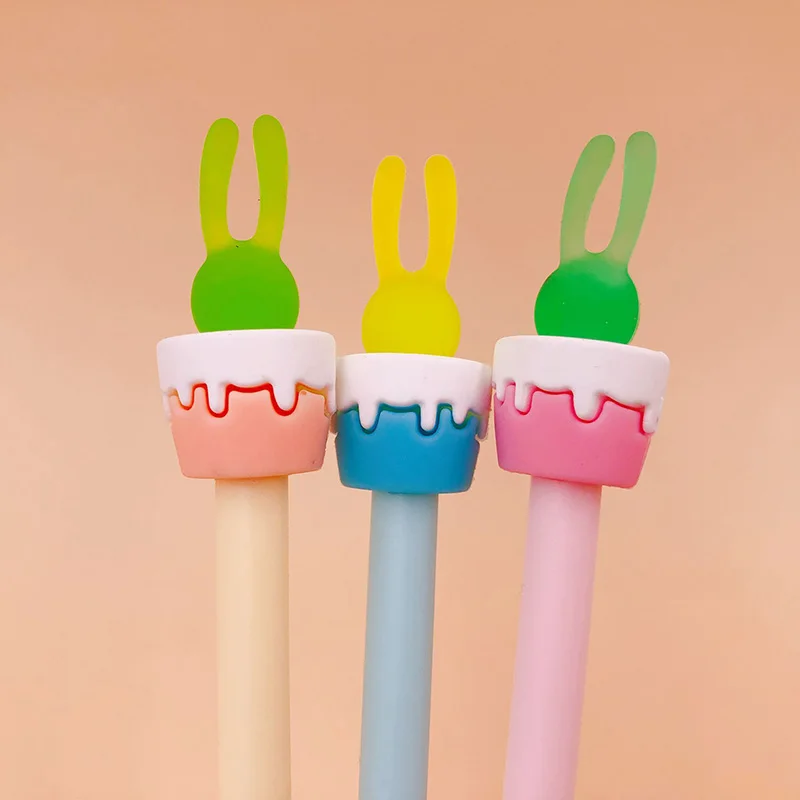 1 шт. милые ручки с кроликами Kawaii Мультяшные Гелевые Ручки Новинка нейтральные