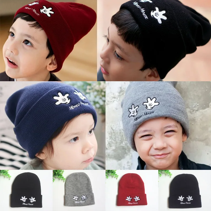 Модная осенне зимняя вязаная шапка для малышей хлопковая детская унисекс
