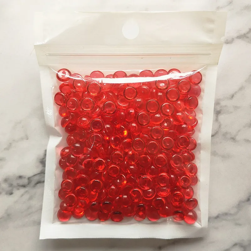 Red 40g 40 г Цветные Плоские бусины, клейкие аксессуары, шарики для аквариума, бусины для заливки слизи, украшения для аквариума - Цвет: Red 40g