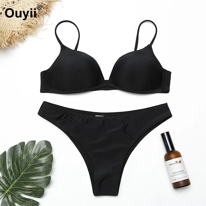 Женский купальник с v образным вырезом Раздельный низкой талией для отпуска лето